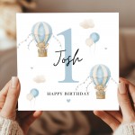 1st Birthday Card Baby Boy Personalised First Birthday Card