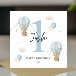 1st Birthday Card Baby Boy Personalised First Birthday Card