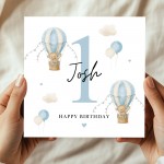 1st Birthday Card Baby Boy Personalised First Birthday Card