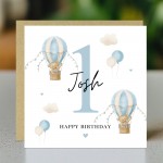 1st Birthday Card Baby Boy Personalised First Birthday Card