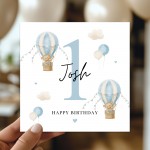 1st Birthday Card Baby Boy Personalised First Birthday Card