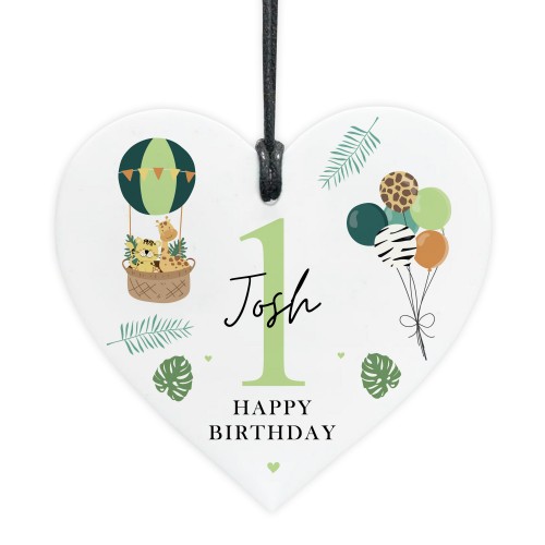 1st Birthday Gift For Son Grandson Nephew Heart Plaque 1st Birthday Gift For Son Grandson Nephew Heart Plaque