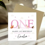 Personalised 1st First Birthday Card For Beautiful Daughter