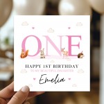 Personalised 1st First Birthday Card For Beautiful Daughter