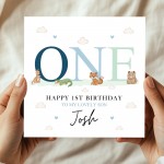 Personalised 1st First Birthday Card For My Lovely Son Grandson