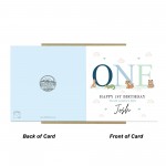 Personalised 1st First Birthday Card For My Lovely Son Grandson