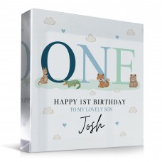 Happy 1st Birthday Gift For Son Acrylic Plaque First Birthday