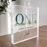 Happy 1st Birthday Gift For Son Acrylic Plaque First Birthday