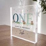 Happy 1st Birthday Gift For Son Acrylic Plaque First Birthday