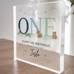 Happy 1st Birthday Gift For Son Acrylic Plaque First Birthday