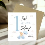 Personalised ONE TODAY 1st Birthday Card Son Grandson Nephew