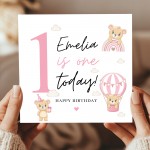 Personalised ONE TODAY 1st Birthday Card Daughter Granddaughter 