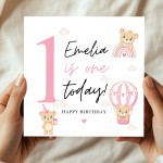 Personalised ONE TODAY 1st Birthday Card Daughter Granddaughter 