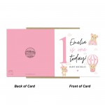 Personalised ONE TODAY 1st Birthday Card Daughter Granddaughter 