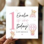 Personalised ONE TODAY 1st Birthday Card Daughter Granddaughter 