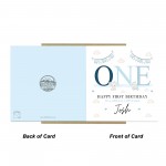 Personalised First Birthday Card For Special Little Boy Son