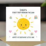Personalised 1st Birthday Card For Daughter First Trip Card