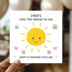 Personalised 1st Birthday Card For Daughter First Trip Card