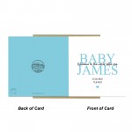 Welcome To The World Baby Boy Card Personalised Newborn Baby Boy
