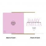Welcome To The World Baby Girl Card Personalised Newborn Baby