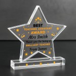 PERSONALISED Thank You Gift For Teaching Assistant Star Plaque