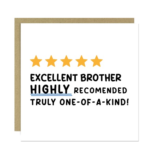Funny Birthday Card For Brother With Kraft Envelope Brother Card
