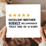 Funny Birthday Card For Brother With Kraft Envelope Brother Card