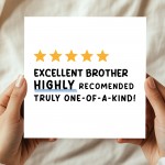 Funny Birthday Card For Brother With Kraft Envelope Brother Card