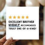 Funny Birthday Card For Brother With Kraft Envelope Brother Card