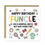 Happy Birthday FUNCLE Funny Birthday Card For Uncle From Niece