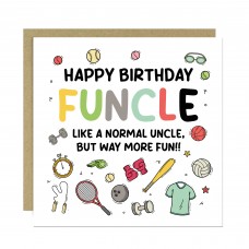 Happy Birthday FUNCLE Funny Birthday Card For Uncle From Niece