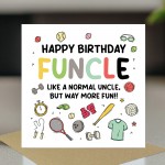 Happy Birthday FUNCLE Funny Birthday Card For Uncle From Niece