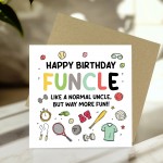 Happy Birthday FUNCLE Funny Birthday Card For Uncle From Niece