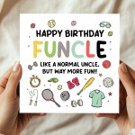 Happy Birthday FUNCLE Funny Birthday Card For Uncle From Niece