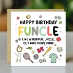 Happy Birthday FUNCLE Funny Birthday Card For Uncle From Niece