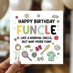 Happy Birthday FUNCLE Funny Birthday Card For Uncle From Niece