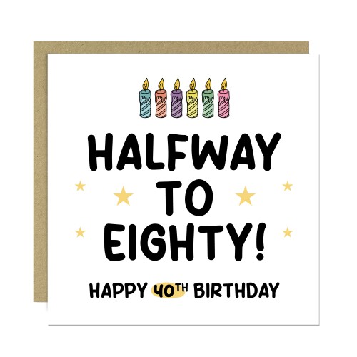 Funny 40th Birthday Card For Him Her Men Women Mum Dad Auntie