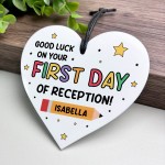Personalised Good Luck Gift For First Day Of Reception Heart Personalised Good Luck Gift For First Day Of Reception Heart