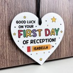 Personalised Good Luck Gift For First Day Of Reception Heart Personalised Good Luck Gift For First Day Of Reception Heart