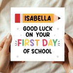 Personalised Good Luck On Your First Day of School Card For Son Personalised Good Luck On Your First Day of School Card For Son