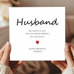 Personalised Happy Birthday Card For Husband With Kraft Envelope