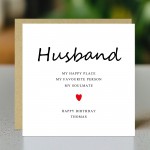 Personalised Happy Birthday Card For Husband With Kraft Envelope
