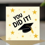 Graduation Card For Daughter Son YOU DID IT Card Congratulations