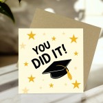 Graduation Card For Daughter Son YOU DID IT Card Congratulations