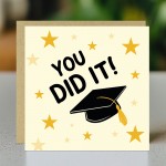 Graduation Card For Daughter Son YOU DID IT Card Congratulations