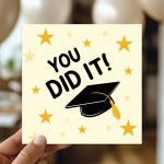 Graduation Card For Daughter Son YOU DID IT Card Congratulations