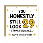 Funny 30th Birthday Card For Men Women With Kraft Envelope