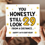 Funny 30th Birthday Card For Men Women With Kraft Envelope