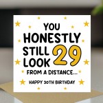 Funny 30th Birthday Card For Men Women With Kraft Envelope