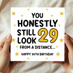 Funny 30th Birthday Card For Men Women With Kraft Envelope